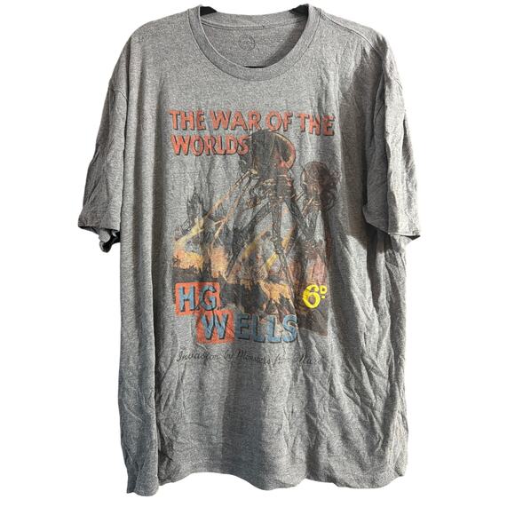 Out of Print The War of the Worlds Unisex T-Shirt Gray Size 2XL XXL - Picture 2 of 5